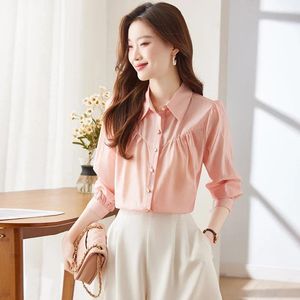 Blans des femmes Spring été Styles Elegant Shirts For Women Ladies Office Work Wear Female Tops Tops plus taille 3xl