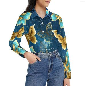 Damesblouses Steampunk vlinder losse blouse abstract dier casual oversized dames lange mouwen leuke shirts herfst bedrukte top