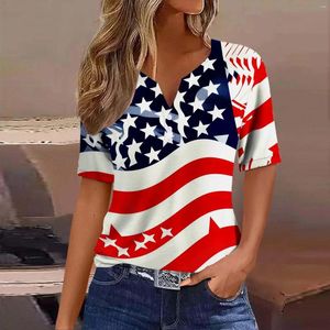 Women's Blouses Summer Tops For Women 2024 Vakantie Trendy V Hals Boho Shirts Shirts Casual Losse comfortabele tuniekkleding