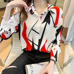 Women's Blouses Summer Tops for Women Elegant Office Lady vrouwelijk shirt y2k volledige mouwen casual Koreaanse ol blusas para mujer