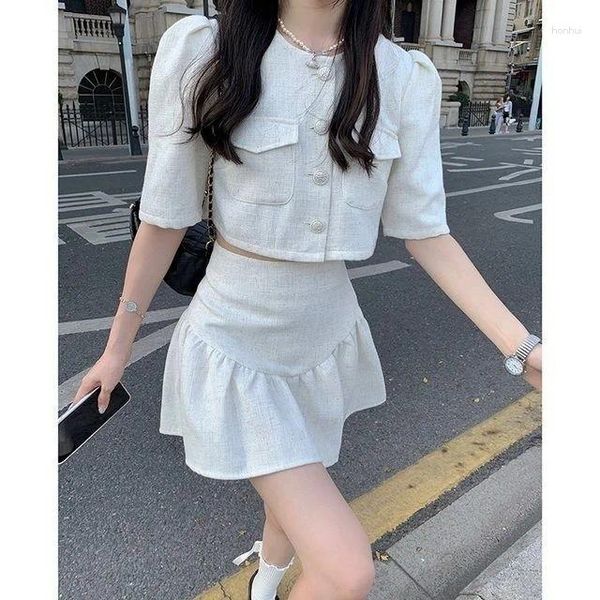 Blouses pour femmes Summer Fomes Fashion Two-Piece Shirt Shirt Half Blusas Vêtements pour les chemises Tops