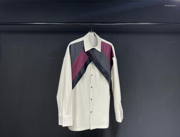 SuperAen – chemisiers pour femmes, Design Original personnalisé, chemise irrégulière Beige à manches longues, chemises amples à revers pour loisirs