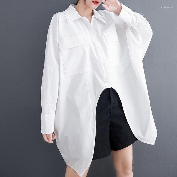 Blusas de mujer Superaen White White Brower Diseño coreano Corea Moda Batwing Manga Tops