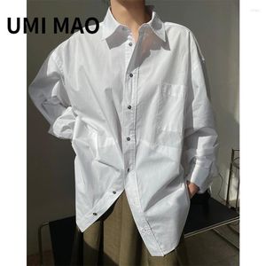 Blouses des femmes Umi Mao Harajuku Style d'automne American Simple Silhouette Blanc Shirt Casual Loose Fime confortable Top Femme