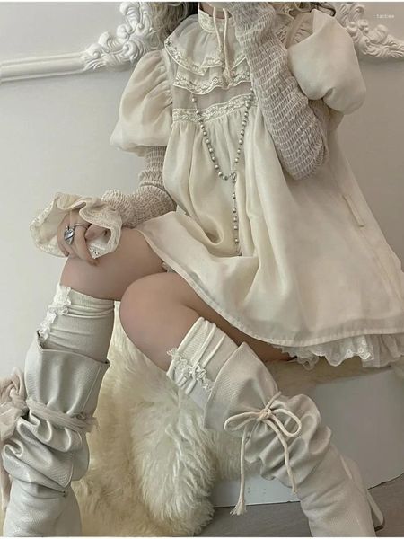 Bloses de mujer Camisas de muñecas victorianas kawaii lolita japonesa harajuku de encaje vintage volantes extraíbles de manga larga y2k mujeres tops