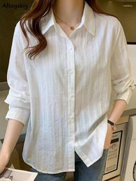 Blouses Femmes Chemises blanches Femmes Casual Mature Temper Harajuku Automne Tops Mode All-Match Jeune Streetwear Classique Doux Ins Camisas