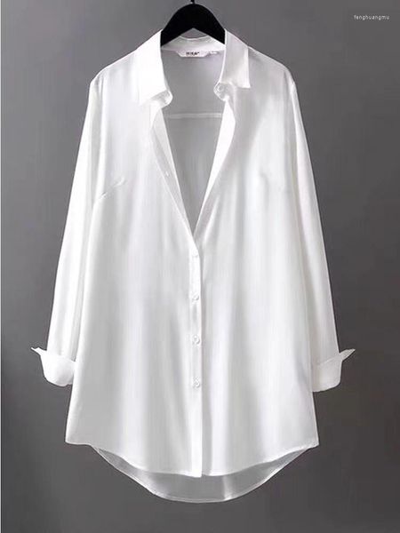 Blusas para mujer, camisas blancas para la escuela para mujer, camisa negra informal de manga larga para niñas, Tops con botones Harajuku para mujer