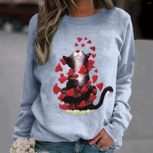 Women's Blouses Women's Casual Rotating Love Printing Raglan Long Sleeve Shirts Blouse Tops Western Women