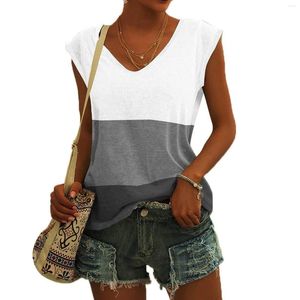 Damesblouses dames elegante shirts cap mouw tanktops zomer v nek los fit gewoon blouse vrouwelijke camisas blusas