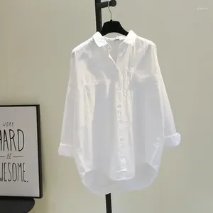 Blouses pour femmes Blouse Spring Loose Style Casual Shirt White Coton Blusas Ropa de Mujer