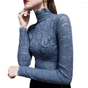 Blouses pour femmes Broting à fond Blouse Slim Feme Feme Top en dentelle à fond Daily Vêtements