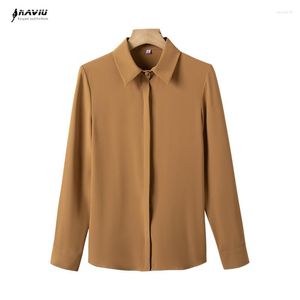 Women's Blouses vrouwen met lange mouwen shirt 2023 Spring temperament professional formele mode high -end chiffon kantoor dames werk tops