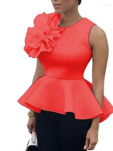 Damesblouses dames shirts vrouwen zomer blouse shirt mouwloze tanktops peplum geel wit zwart elegante bescheiden kantoorkleding