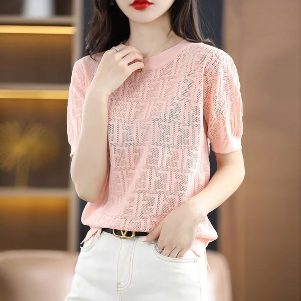 Blouses pour femmes T-shirts d'été en coton blanc noir rose pour femmes T-shirts amples T-shirts de mode surdimensionnés pour femmes T-shirts à manches courtes 231209