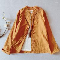 Blouses pour femmes femmes chemise coton lin Cardigan 2023 couleur unie printemps été brodé à manches longues décontracté mode basique Blouse femme