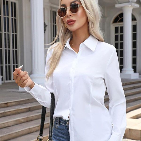 Blouses pour femmes chemises blanches chemises à manches longues