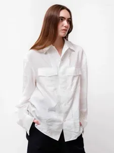 Blouses pour femmes Texture de mélange de soie simple