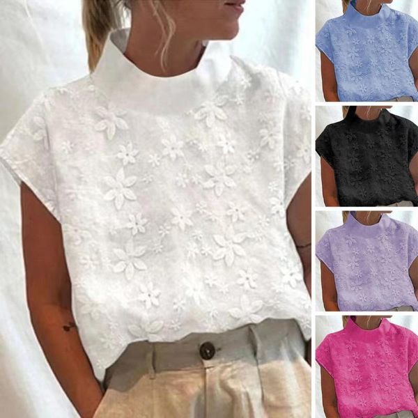 Blusas de mujer Blusa de verano con estampado de flores de secado rápido