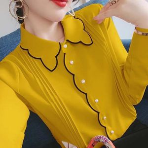 Blusas para mujeres Tops de mujeres y 2023 Fashion Slee Long Chiffon Blusa casual Femenina Elegente Work Wish Woman Ropa S-5XL