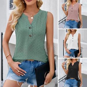 Blouses pour femmes Verser le gilet élégant en V Pullor Tops Hollow Design Tank for Summer Streetwear Fashion Knit Sweater