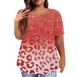 Dames blouses dames tops shirts met korte mouwen o nek tuniek print zomer geklede vrouwen