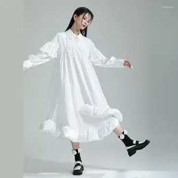 Women's Blouses Zhongchuang Rizhen 2024 Omkeerbaar ontwerp los en afslankelen grote zoomjurk voor rok met lange mouwen voor kinderen
