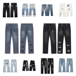 Dames Blue High Taille Wide Leg Jeans - Designer Joggers broek