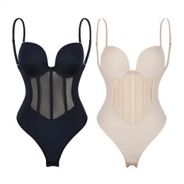 Body de Compression pour femmes, vêtement modelant, dos nu, avec soutien-gorge, Corset, taille amincissante, sous-vêtements, 240122