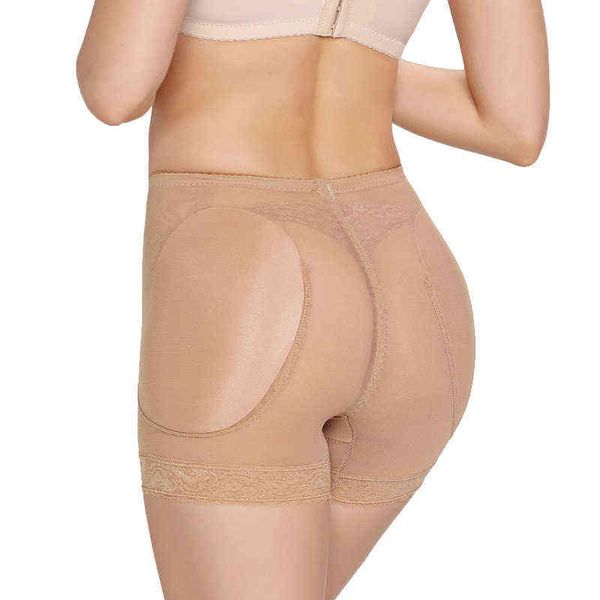 Moldeadores de cuerpo para mujer Levantador de glúteos Fajas con bragas de cadera acolchadas Malla Transpirable Nalgas falsas Cadera que forma los pantalones Entrenador de cintura Y220411