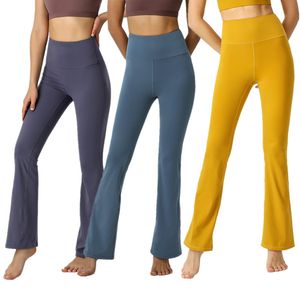 Pantalon de yoga bootcut pour femme pantalon évasé long bootleg taille haute avec poches leggings doux respirants pantalons habillés d'entraînement