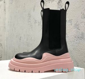 Dameslaarzen Banden Bottega Storm Leather High Boot Real Leather Shoes Crystal Outdoor Martin Chaussures de Designer Platform