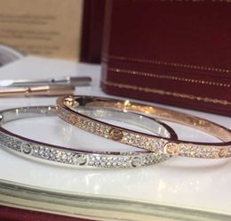 Damesarmband Gouden Torque-armband Dubbele rij Diamant Luxe sieraden Breedte 5MM Verborgen inleg Ambachtelijke hoge anti-fading armband Speciaal ontworpen voor vrouwen