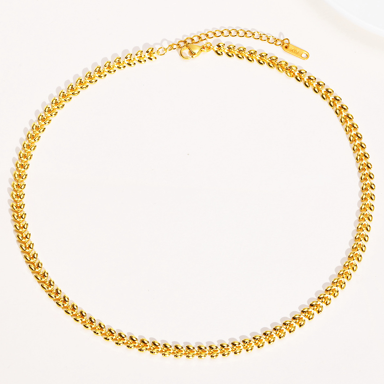 Женское браслет-ожерелье персонализированное и модное ожерелье из пшеницы из нержавеющей стали в форме пшеницы с расширенной цепной ювелирной украшением YW13NC-1310