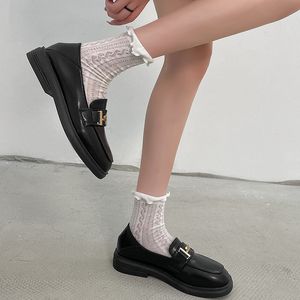 Dames Britse stijl schoenen Bruin Zwart dunne dikke zoole loafers