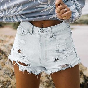 Style cassé des femmes d'été pour les femmes Poche Jeans Denim Pantalon Femme Trou Bas Sexy Shorts P230530