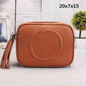 Damescamerastas Stijl Solid Color Litchi Patroon horizontaal vierkante ritssluiting enkele schoudermessenger Bag271G