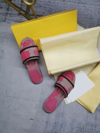 Dames canvas pantoffels met platte bodem, sandalen, modieuze strandslippers voor dames, sjaals vastbinden, zomerschoenmaten 35-42