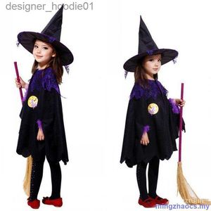 Cape femme Halloween costumes pour enfants casquettes de sorcières pour filles COSPLA9.13xq L230914