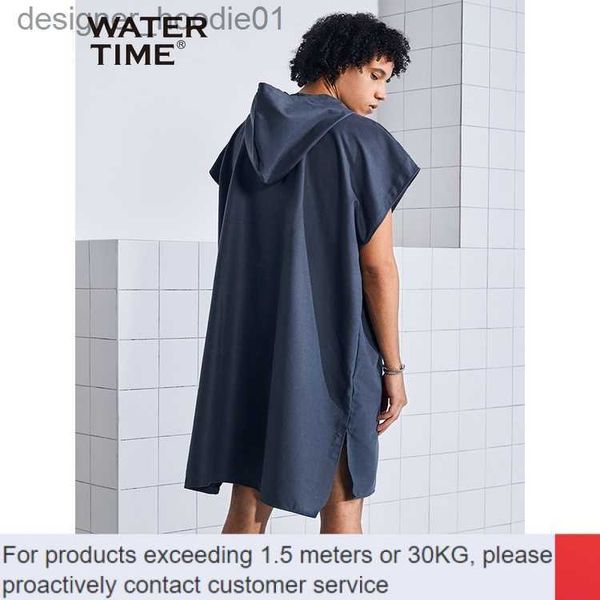 Cape Femme OriginalWaterTimeSwimming Peignoir Serviette de Bain à Séchage Rapide Cape de Bain Femme Adultes et Enfants Cape de Natation Homme B L230914