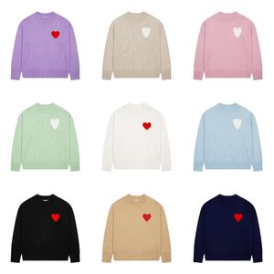 Diseñador de cardigans para mujer Amis Sweater hombres suéteres para mujer suéter de diseñador amis tela de calidad UNISEX diseño de patrón de corazón de lujo al por mayor