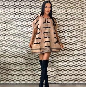 Dames casual jurken voor luxe Chan Letter Brand Designer bedrukte losse capuchon knop wollen jas jurk kleding
