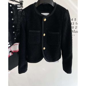 Women's Cel Brand New Femmes Automne Hiver Mode OOTD Veste Designer Top-Grade Boucle En Métal Tweed Veste Casual Printemps Manteau Cardigan Cadeau De Noël