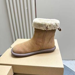 Botas de plataforma clásicas para mujer ll botas súper para la nieve zapatillas deslizantes piel mate gamuza piel de oveja cómodos botines deportivos de invierno talla 35-40