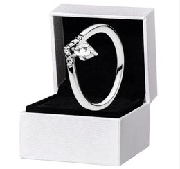 Anello classico da donna con braccio oscillante Gioielli da sposa in argento sterling 925 per anelli con diamanti CZ con confezione regalo originale3212944