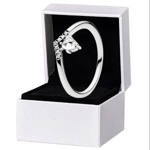 Bague Wishbone classique pour femme 925 bijoux de mariage en argent Sterling pour bagues en diamant pandora CZ avec boîte-cadeau originale