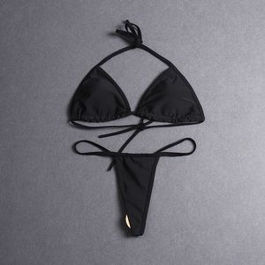 Damesklassiekers Vrouwelijke strandkleding metalen bikini -ontwerpers Thong Biquinis Braziliaanse micro -bikini sets sexy twee stuks zwempak string