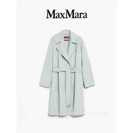 Manteau manteau manteau de cachemire manteau moteur de mode maxmaras 2024 printemps / été nouveau produit en laine mixte de laine mélangée