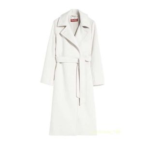 Manteau de manteau de manteau de cachemire de femme de luxe maxmaras tissu de laine pure pure