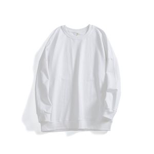 Sweat-shirt en coton à manches longues pour femmes, couleur unie, gris 220311