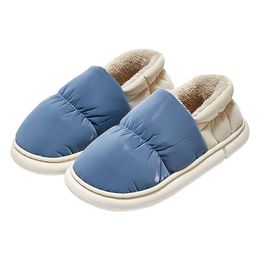 Sac de pantoufles en coton pour femmes avec hiver intérieur maison pantoufles chaudes Couple hommes hiver imperméable femmes bottes de neige chaud en peluche Durable